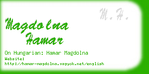 magdolna hamar business card